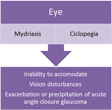 Eye anticholinergic effects